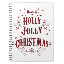 Vintage Holly Jolly Christmas Notizblock