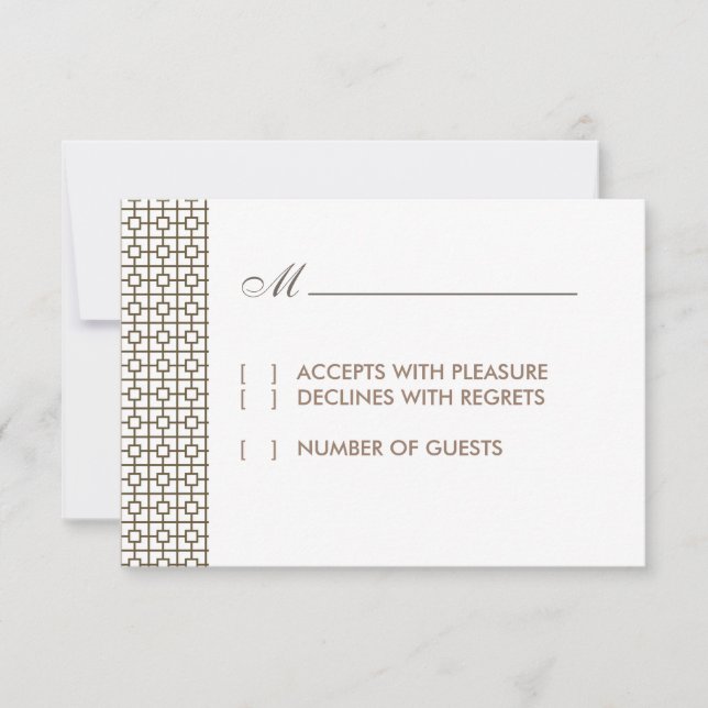 Vintage Hollywood RSVP-Karte RSVP Karte (Vorderseite)