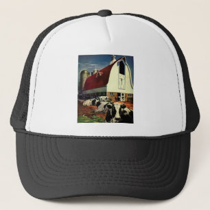 Vintage Holstein Milchkühe im Milchwirtschaftssekt Truckerkappe