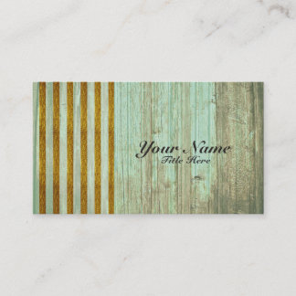 Vintage Holz und Gold Glitter Visitenkarte