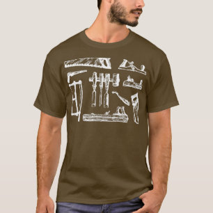 Vintage Holzbearbeitungswerkzeuge T-Shirt