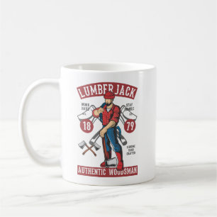 Vintage-Holzfäller-Logo Kaffeetasse