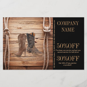 vintage Holzkorn Cowboystiefel Westernmode Flyer