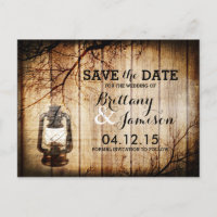Vintage Holzlatte Save the Date rustikal