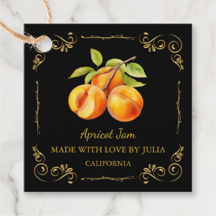 Vintage Homemade Apricot Jam Square Hang Tag Geschenkanhänger