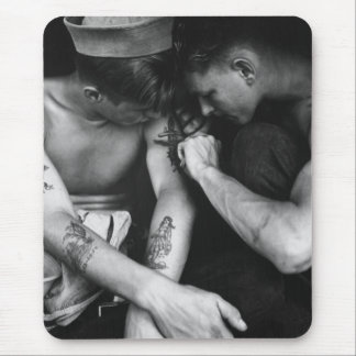 Vintage homosexuelle Interessenstückseeleute mit Mousepad