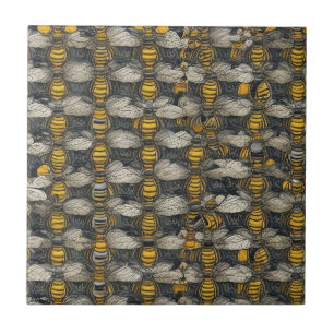 Vintage HoneyBee-Muster Fliese
