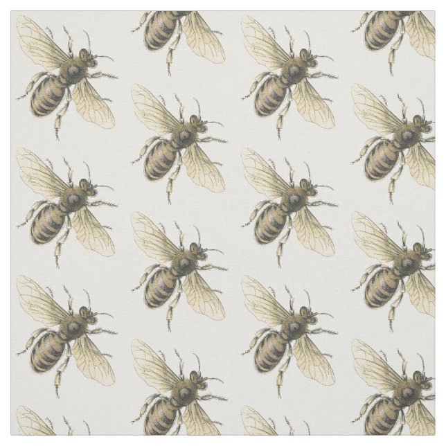 Vintage Honig-Biene Stoff (Muster)