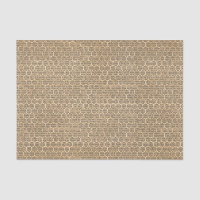 Vintage Honigwabe Seidenpapier (Vorderseite)