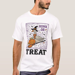 Vintage Honk Or Treat Hexen-Gans Halloween-Shirt_ T-Shirt