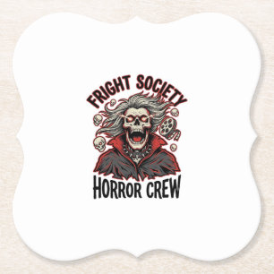 Vintage-Horror-Shirt Fright Society Totenkopf-Desi Untersetzer