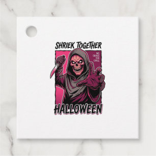 Vintage-Horror-Shirt mit graviertem Slasher-Hallow Geschenkanhänger