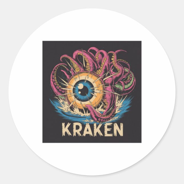 Vintage Horror Sticker1  Runder Aufkleber (Vorderseite)