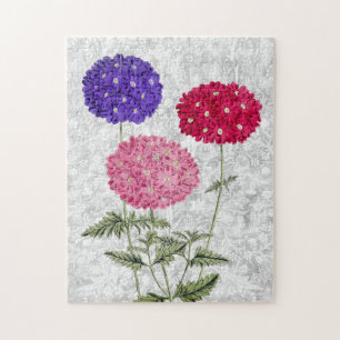 Vintage-Hortensien-Blumen-Puzzle