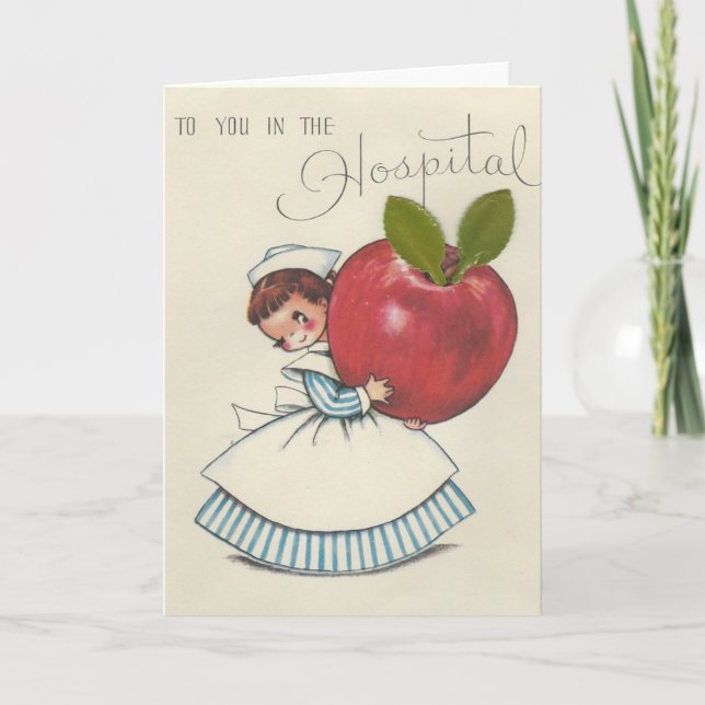 Vintage Hospital Stay Karte (Vorderseite)
