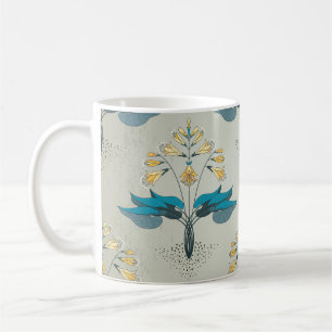 Vintage Hosta, floralmodernes Muster. Kaffeetasse