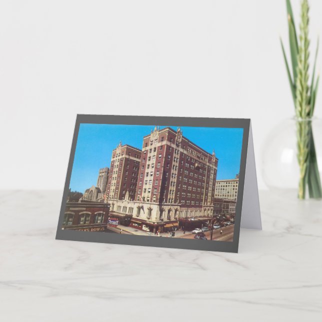 Vintage Hotel Gary, Indiana (1950s) Dankeskarte (Vorderseite)