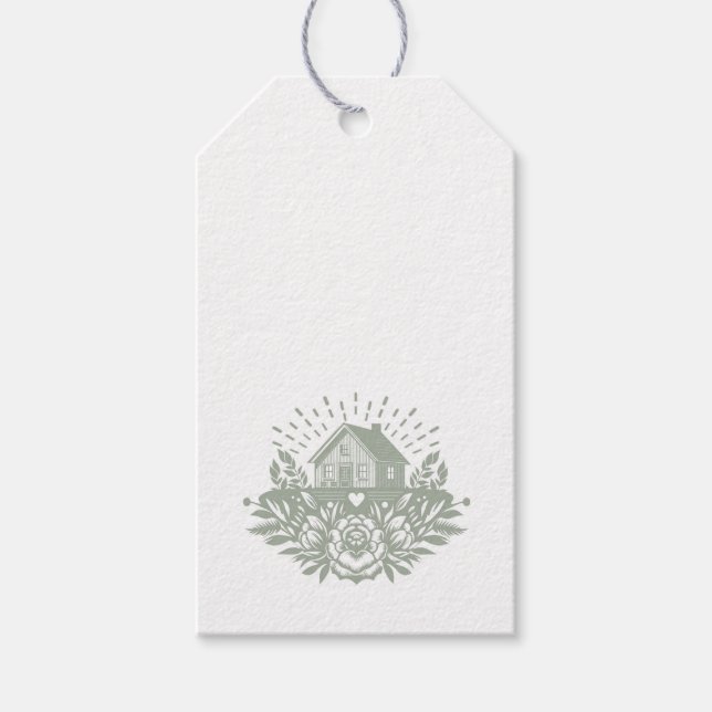 Vintage House Tag Geschenkanhänger (Vorderseite)