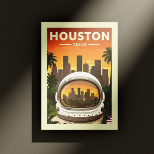 Vintage Houston Texas Postkarte