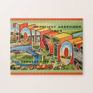 Vintage Houston Texas Postkarte