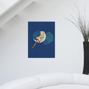Vintage Hübsche Blaue Feen Strümpfe Blauer Mond Poster