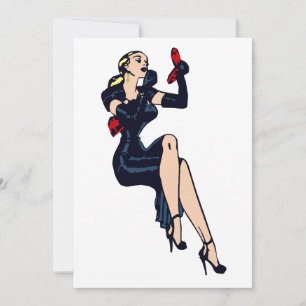 Vintage hübsche Blondine Retro-Glamour-Girl Pinup