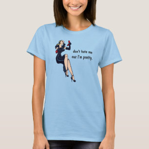 Vintage hübsche Blondine Retro-Glamour-Girl Pinup T-Shirt