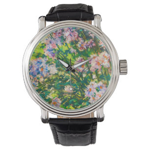 Vintage hübsche Blume Windblumenillustrierung Armbanduhr