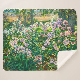 Vintage hübsche Blume Windblumenillustrierung Sherpadecke