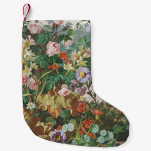 Vintage hübsche bunte Blumen Blumenmalerei Kleiner Weihnachtsstrumpf