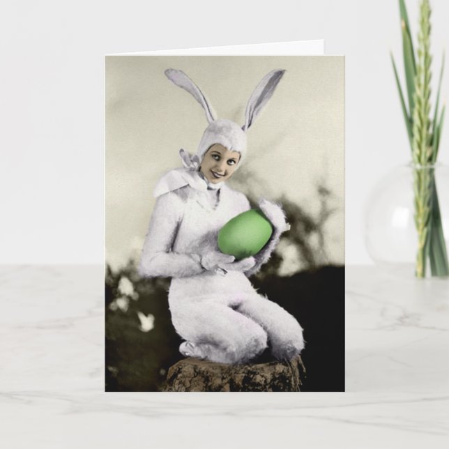 Vintage Hübsche Osterkarte Feiertagskarte (Vorderseite)
