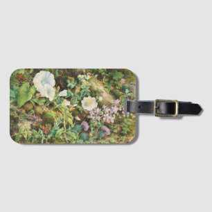 Vintage hübsche Petunien Blumen Blumenmalerei Gepäckanhänger