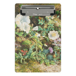 Vintage hübsche Petunien Blumen Blumenmalerei Mini Klemmbrett