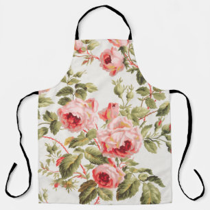 Vintage hübsche rosa Rosen Blumenmuster Schürze