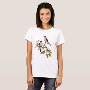 Vintage hübsche Vögel auf einem Ast T-Shirt