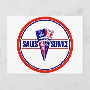 Vintage-Hudson-Service-Schild Postkarte