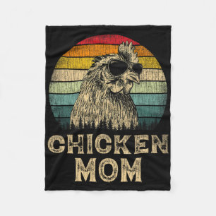 Vintage Huhn Mama Hühnerliebhaber Mama Muttertag Fleecedecke