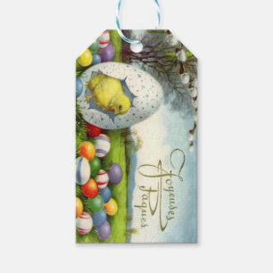 VINTAGE-HÜHNER-OSTERGESCHENK-ANHÄNGER GESCHENKANHÄNGER