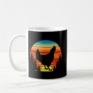 Vintage-Hühner-Silhouette Henne Kaffeetasse