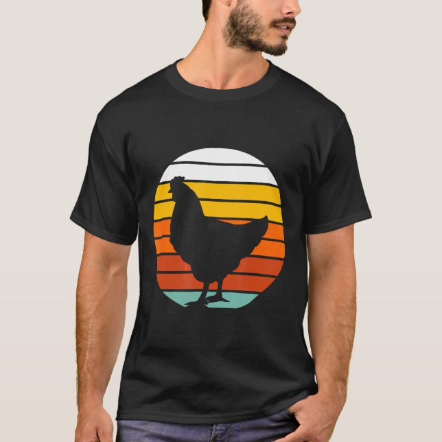 Vintage-Hühnerbauer T-Shirt (Vorderseite)