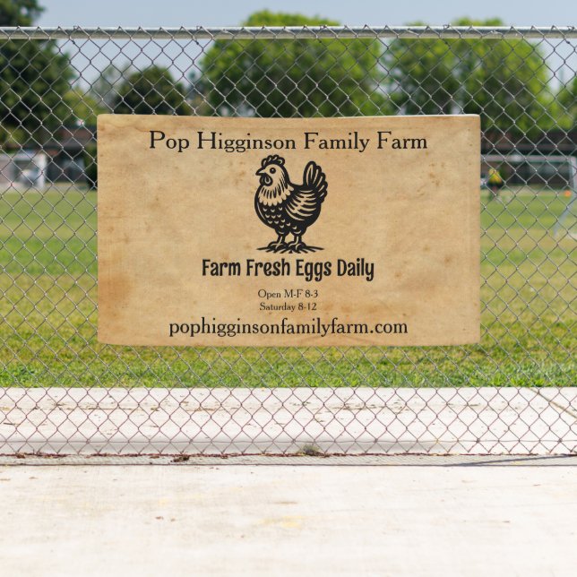Vintage Hühnerfarm Banner (Insitu)