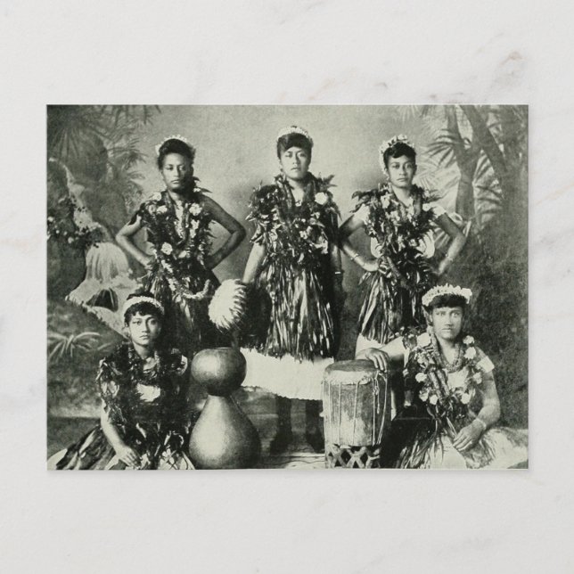 Vintage Hula Postkarte (Vorderseite)