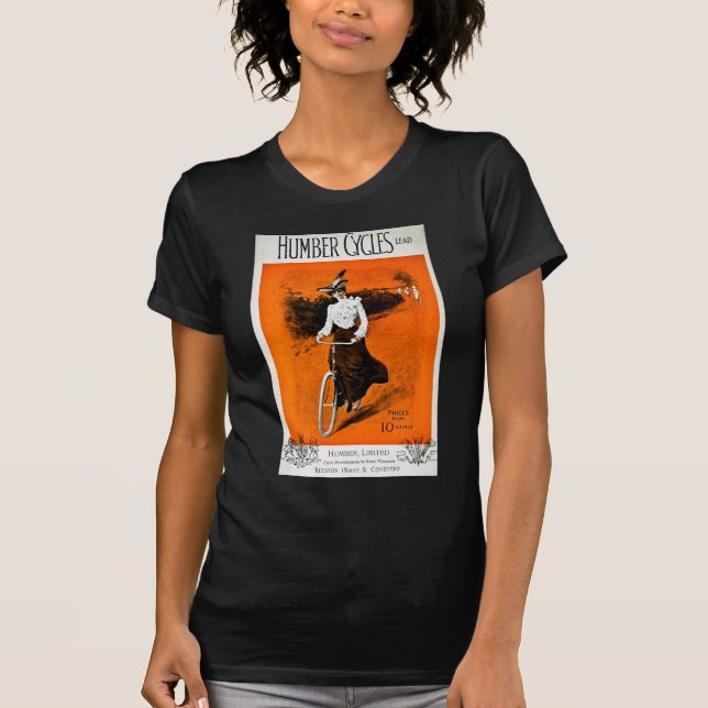 Vintage Humber Fahrrad-Anzeige T-Shirt (Vorderseite)
