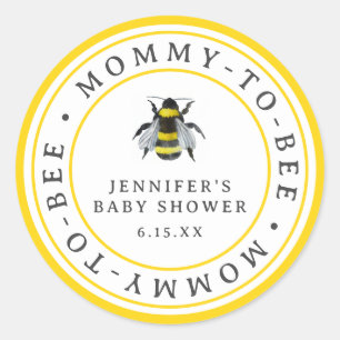 Vintage Hummel-Mama-to-Bee-Baby-Shower-Geschenk Runder Aufkleber