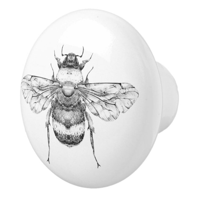 Vintage Hummeldarstellung Keramikknauf (Rechts)