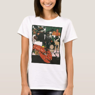 Vintage-Hummer-Champagner; Fancy elegante Party T-Shirt