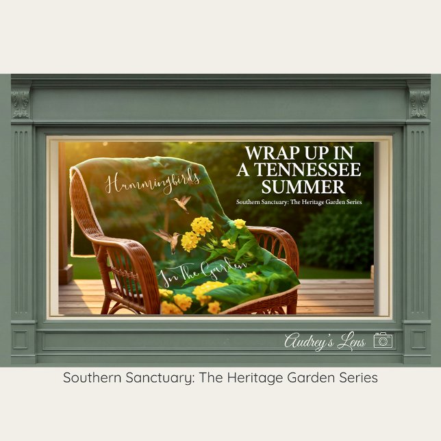 Vintage Hummingbird & Wildflower Cozy Throw Fleecedecke (Von Creator hochgeladen)