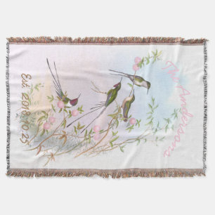 Vintage Hummingbirds Blumenzauber Decke