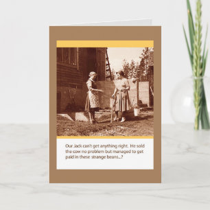 Vintage Humor, 'Jack's Bohnen' Karte