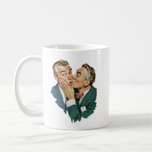 Vintage Humor Überraschende Kuss-Szene Kaffeetasse